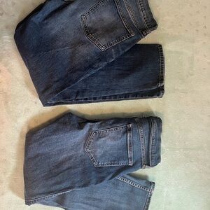 Two pair of GAP womens Straight Jeans